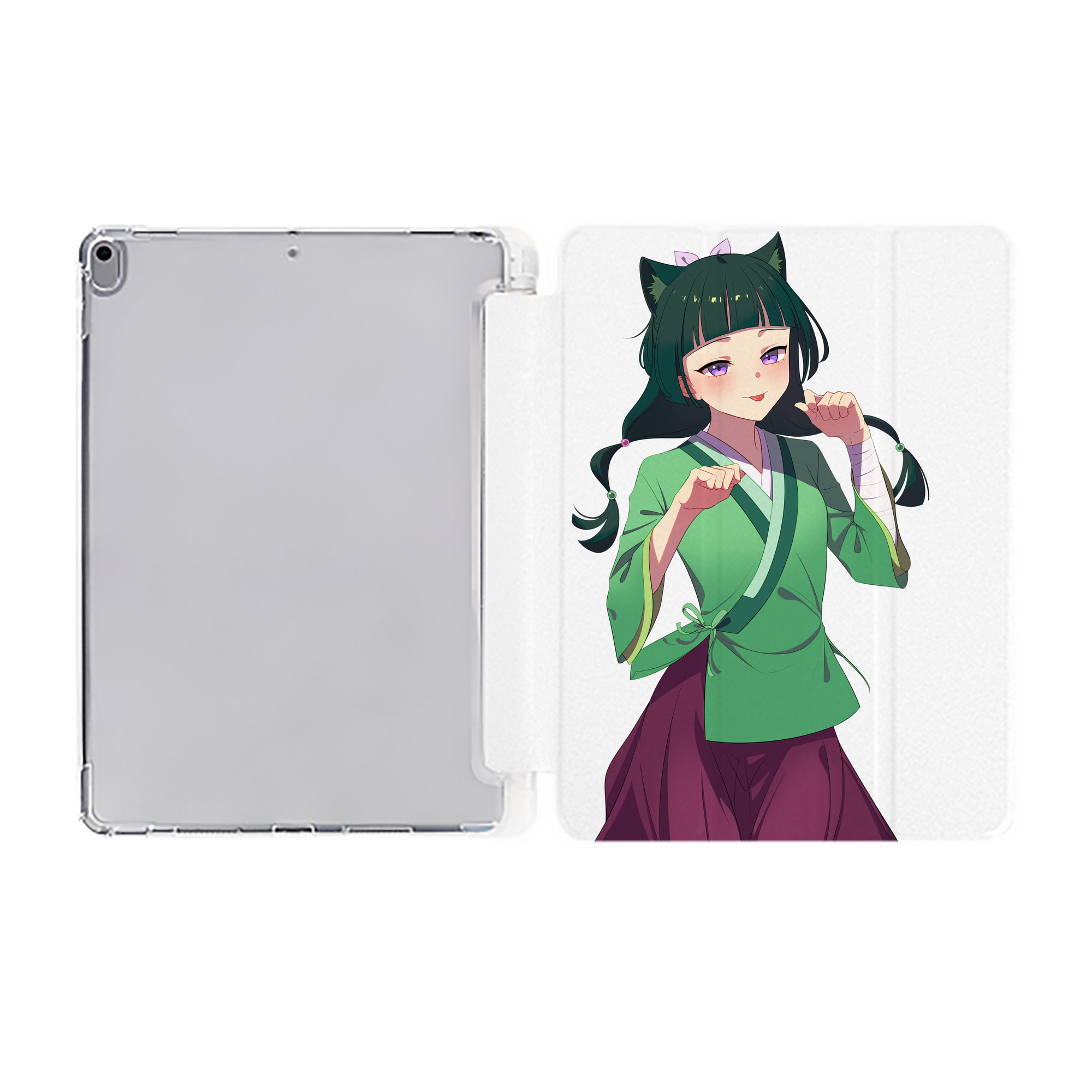 （画像用） 薬屋のひとりごと The Apothecary Diaries IPad ケース ペン収納付き 三つ折りスタンド PUレザー×シリコン 対応機種9.5/10.5/10.9インチ